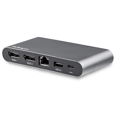 USB C Dock - 4K Dual Monitor DisplayPort - Mini Laptop Docking Station - 100W Power Delivery Passthrough - GbE, 2-Port USB-A Hub - USB Type-C Multiport Adapter - 3.3' Cable - Image 7