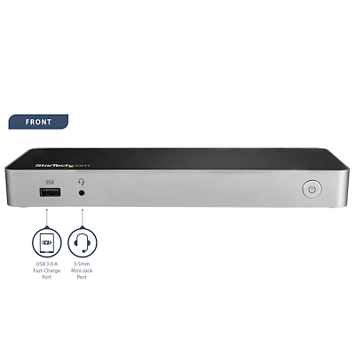 USB C Dock - Dual Monitor HDMI & DisplayPort 4K 30Hz - USB Type-C Laptop Docking Station 60W Power Delivery, SD, 4-port USB-A 3.0 Hub, GbE, Audio - Thunderbolt 3 Compatible - Image 3