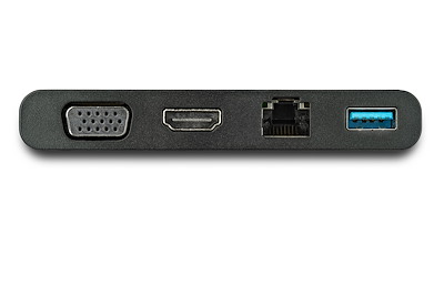 USB C Multiport Adapter with HDMI, VGA, Gigabit Ethernet & USB 3.0 - USB C to 4K HDMI or 1080p VGA Display Mini Dock Hub - USB Type-C Travel Docking Station for USB-C Laptops - Image 3