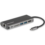 USB C Multiport Adapter, Portable USB-C Dock to 4K HDMI, 2-pt USB 3.0 Hub, SD/SDHC, GbE, 60W PD Pass-Through - USB Type-C/Thunderbolt