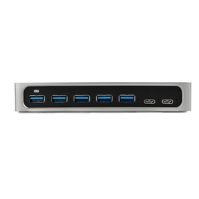 7 Port USB C Hub with Fast Charge Port - USB-C to 5x USB-A 2x USB-C (USB 3.0 SuperSpeed 5Gbps) - Self Powered USB 3.2 Gen 1 Type-C Hub w/ Power Adapter - Desktop/Laptop Hub - Image 3
