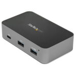 3 Port USB C 3.2 Gen 2 Hub with Ethernet Adapter - 10Gbps USB Type C to 2x USB-A & 1x USB-C Ports - USB Hub w/ BC 1.2 Phone Fast Charging - Superspeed 10Gbps USB C Hub