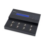 Standalone 1 to 7 USB Thumb Drive Duplicator and Eraser, Multiple USB Flash Drive Copier, System and File and Whole-Drive Copy at 1.5 GB/min, Single and 3-Pass Erase, LCD Display