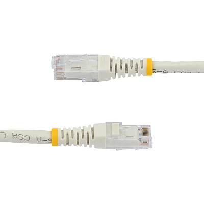 ft CAT6 Ethernet Cable - White CAT 6 Gigabit Ethernet Wire -650MHz 100W PoE RJ45 UTP Molded Network/Patch Cord w/Strain Relief/Fluke Tested/Wiring is UL Certified/TIA - Image 3