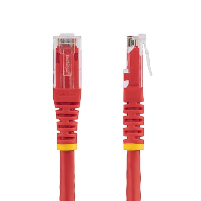 50ft CAT6 Ethernet Cable - Red CAT 6 Gigabit Ethernet Wire -650MHz 100W PoE RJ45 UTP Molded Network/Patch Cord w/Strain Relief/Fluke Tested/Wiring is UL Certified/TIA - Image 2