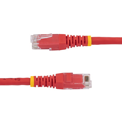 50ft CAT6 Ethernet Cable - Red CAT 6 Gigabit Ethernet Wire -650MHz 100W PoE RJ45 UTP Molded Network/Patch Cord w/Strain Relief/Fluke Tested/Wiring is UL Certified/TIA - Image 3