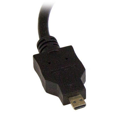 Micro HDMI to DVI Adapter - Micro HDMI to DVI Converter - Micro HDMI Type-D Device to DVI-D Single Link Monitor/Display/Projector - Durable - Male/Female - 8in (20cm) Cable - Image 2