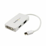 Travel A/V Adapter: 3-in-1 Mini DisplayPort to VGA DVI or HDMI Converter - White