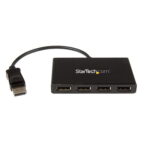 4-Port DisplayPort 1.2 Splitter, DisplayPort to 4x DP Multi-Monitor Adapter, Quad 1080p 60Hz Computer MST Hub - Windows Only, No Drivers