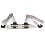 2 Port 16in DB9 Serial Port Bracket to 10 Pin Header