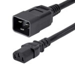 6ft (1.8m) Heavy Duty Extension Cord, IEC 320 C13 to IEC 320 C20 Black Extension Cord, 15A 125V, 14AWG, Heavy Gauge Power Extension Cable, IEC 320 C13 to IEC 320 C20 AC Power Cord - UL Listed