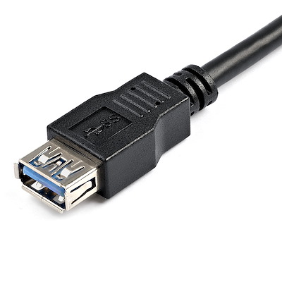 2m Black SuperSpeed USB 3.0 (5Gbps) Extension Cable A to A - M/F - Image 3