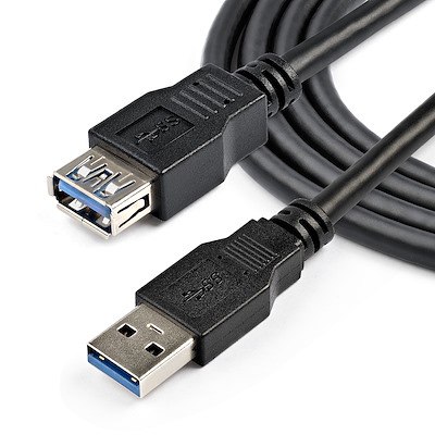 2m Black SuperSpeed USB 3.0 (5Gbps) Extension Cable A to A - M/F - Image 4